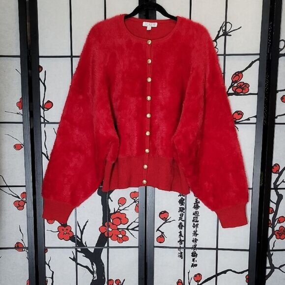 J.Crew Fitted-waist cardigan in fuzzy yarn - Picture 3 of 10